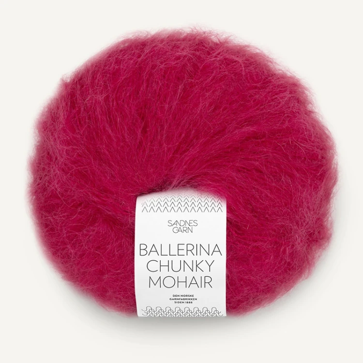 Włóczka Sandnes Garn Ballerina Chunky Mohair 4255 / malinowa czerwień