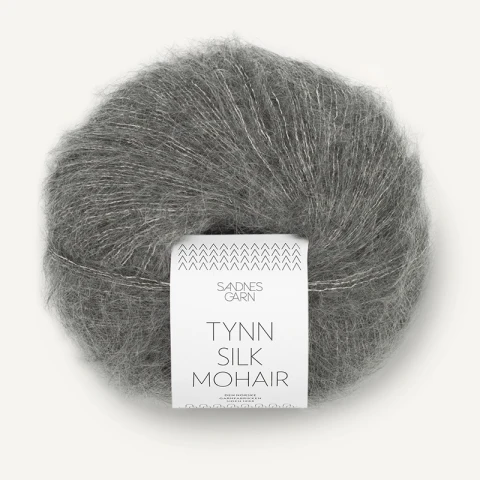 Włóczka Sandnes Garn Tynn Silk Mohair 1053 / średni szary melanż