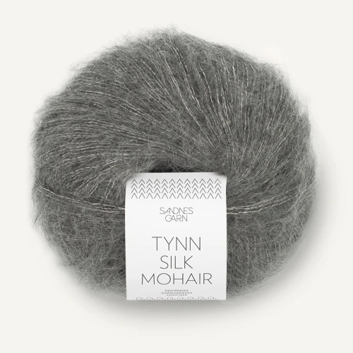 Włóczka Sandnes Garn Tynn Silk Mohair 1053 / średni szary melanż