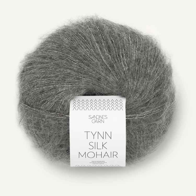 Włóczka Sandnes Garn Tynn Silk Mohair 1053 / średni szary melanż