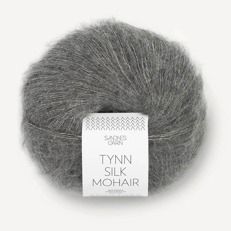 Włóczka Sandnes Garn Tynn Silk Mohair 1053 / średni szary melanż