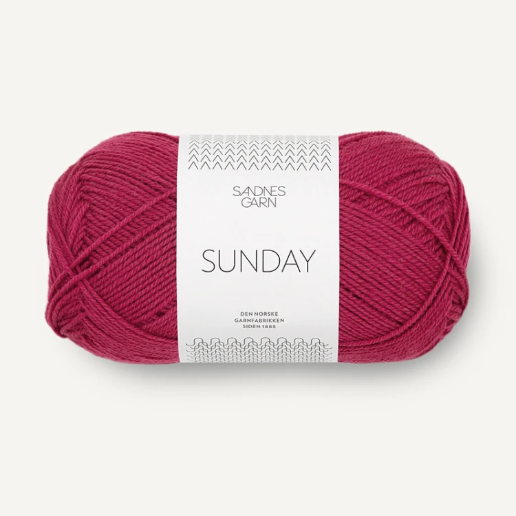Włóczka Sandnes Garn Sunday 4255 / malinowa czerwień