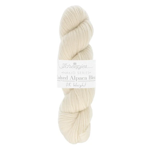 Włóczka / baza do farbowania Scheepjes Nakid Series Undyed Alpaca Blend DK  / 210m / naturalny  / 004