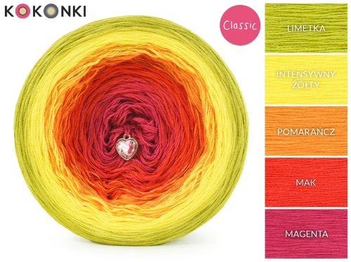 KOKONEK Classic B282 - Limetka/intensywny żółty/pomarańcz/mak/magenta