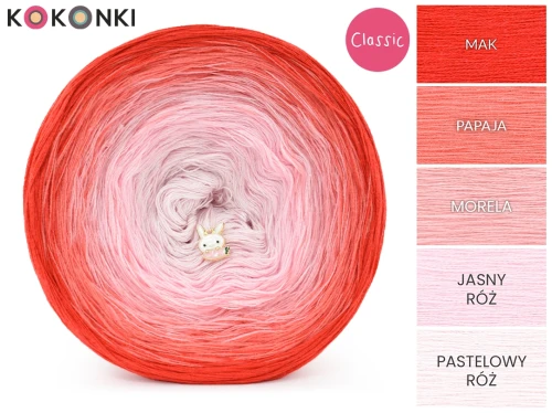KOKONEK Classic B283 - Mak/papaja/morela/jasny róż/pastelowy róż