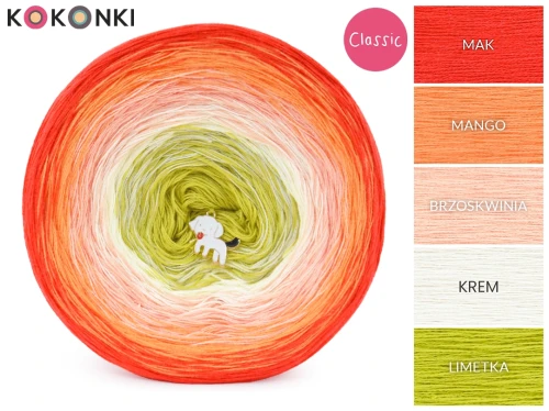 KOKONEK Classic B285 - Mak/mango/brzoskwinia/krem/limetka