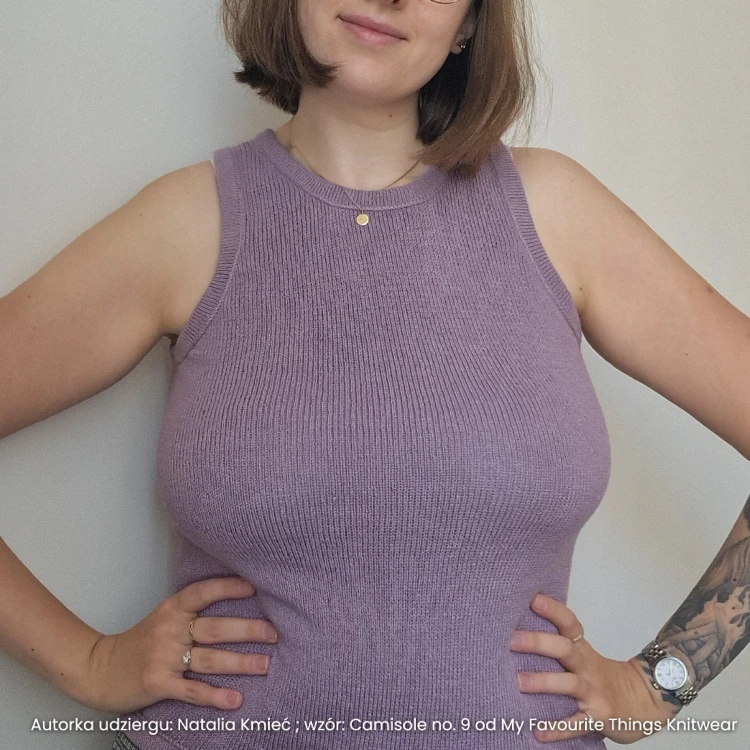 Autorka udziergu: Natalia Kmieć; wzór: Camisole no. 9 od My Favourite Things Knitwear.webp