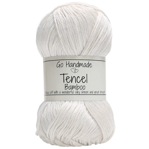 Włóczka Go Handmade Tencel Bamboo "double" 17720 / biel