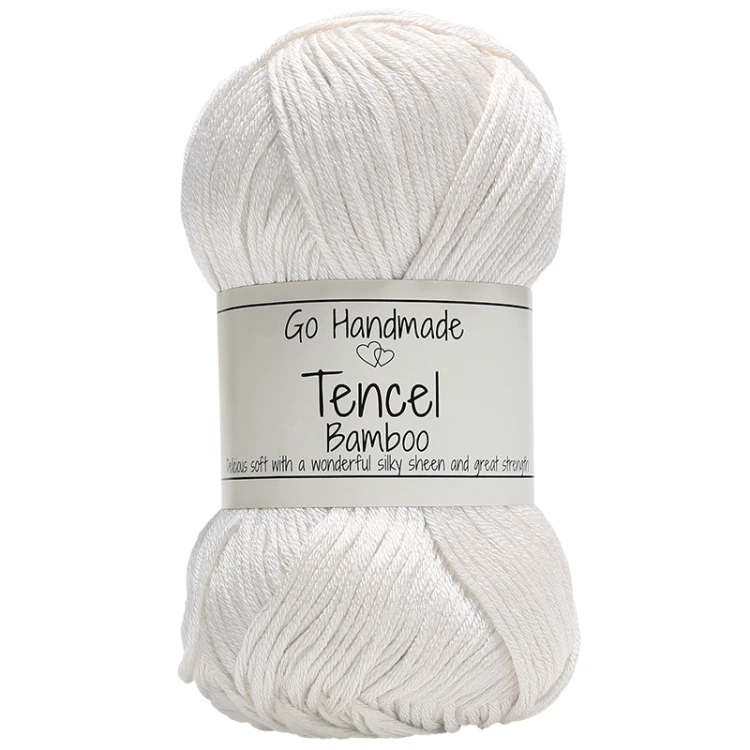 Włóczka Go Handmade Tencel Bamboo "double" 17720 / biel