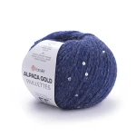 Włóczka z cekinami YarnArt Alpaca Gold Paillettes 9313 / kobalt