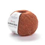 Włóczka z cekinami YarnArt Alpaca Gold Paillettes 9312 / cegła