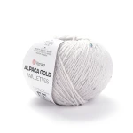 Włóczka z cekinami YarnArt Alpaca Gold Paillettes 9303 / szarobeżowy