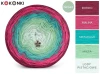 KOKONEK Nature NT069 Frosted fruit - Bordo/malina/szmaragd/mięta/lody pistacjowe