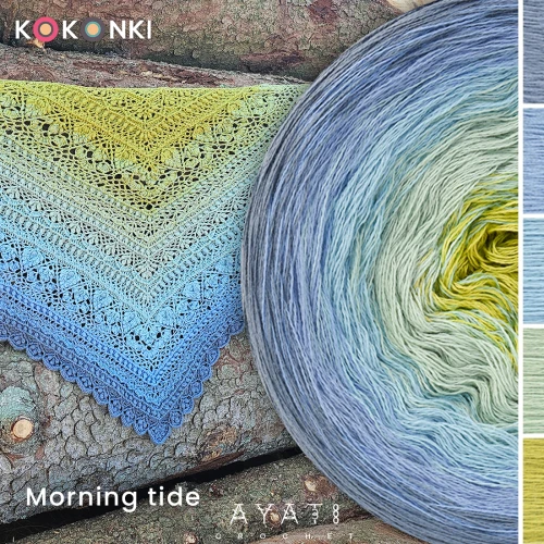KOKONEK Nature NT077 Morning tide - Szaroniebieski/denim/patyna/szałwia/awokado