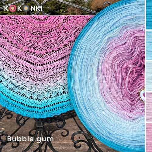 KOKONEK Nature NT078 Bubble gum - Turkus/aqua/błękit/ametyst/wrzos