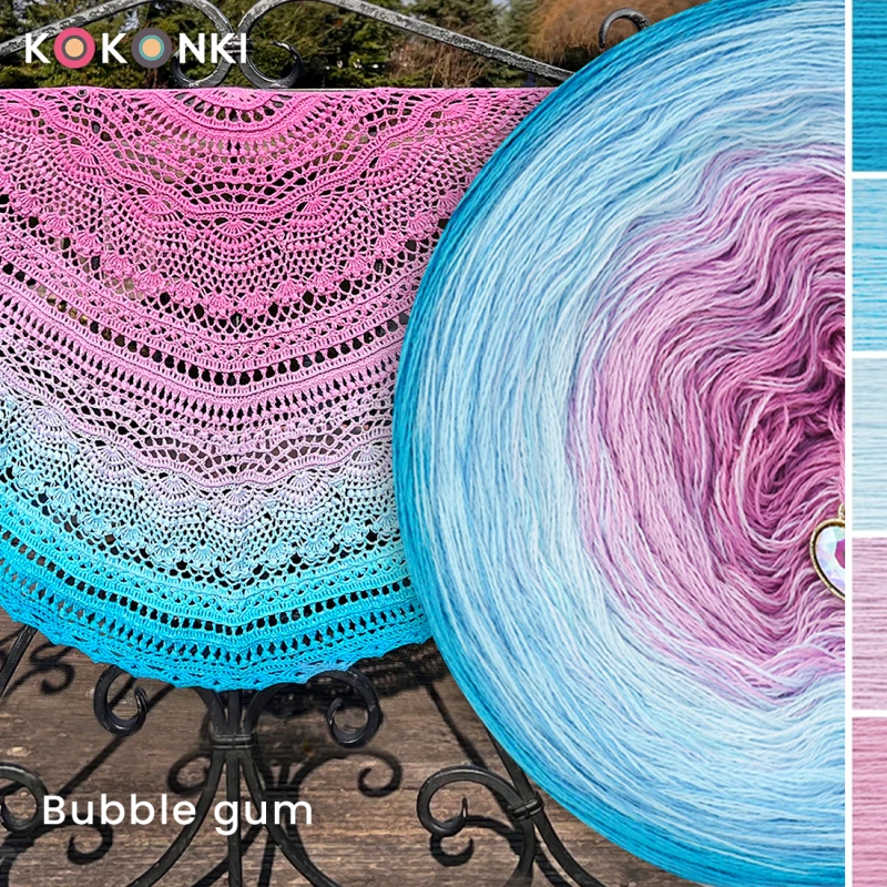 KOKONEK Nature NT078 Bubble gum - Turkus/aqua/błękit/ametyst/wrzos
