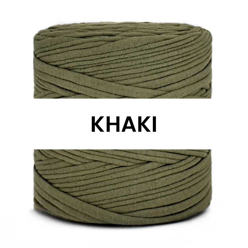 T-shirt Yarn Cotton Spaghetti / khaki