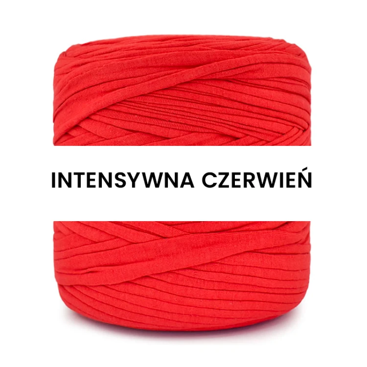 T-shirt Yarn Cotton Spaghetti / intensywna czerwień
