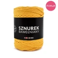 PREMIUM sznurek bawełniany by KOKONKI 5mm / rolka 100m / kurkuma (wiązany)