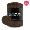 PREMIUM sznurek bawełniany by KOKONKI 5mm / rolka 100m / brąz