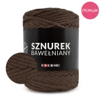PREMIUM sznurek bawełniany by KOKONKI 5mm / rolka 100m / 515 brąz