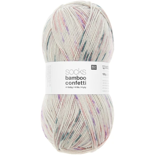 Włóczka skarpetkowa Rico Design Socks Bamboo Confetti 055