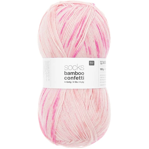Włóczka skarpetkowa Rico Design Socks Bamboo Confetti 050