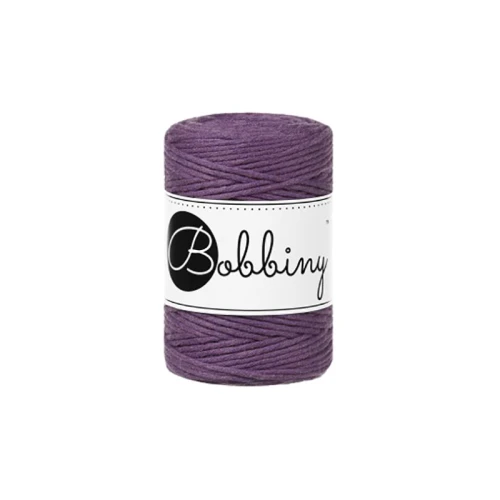 Sznurek skręcany bawełniany Bobbiny Macrame Cord / Fioletowy / Violet / 1.5mm / 100m
