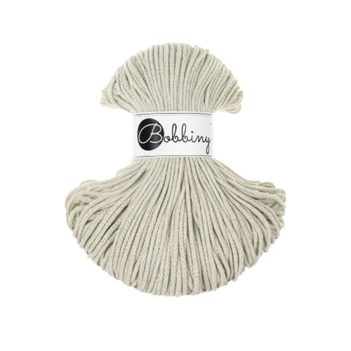 Sznurek pleciony bawełniany Bobbiny Junior / Jasny Oliwkowy / Pale Olive / 3mm / 100m