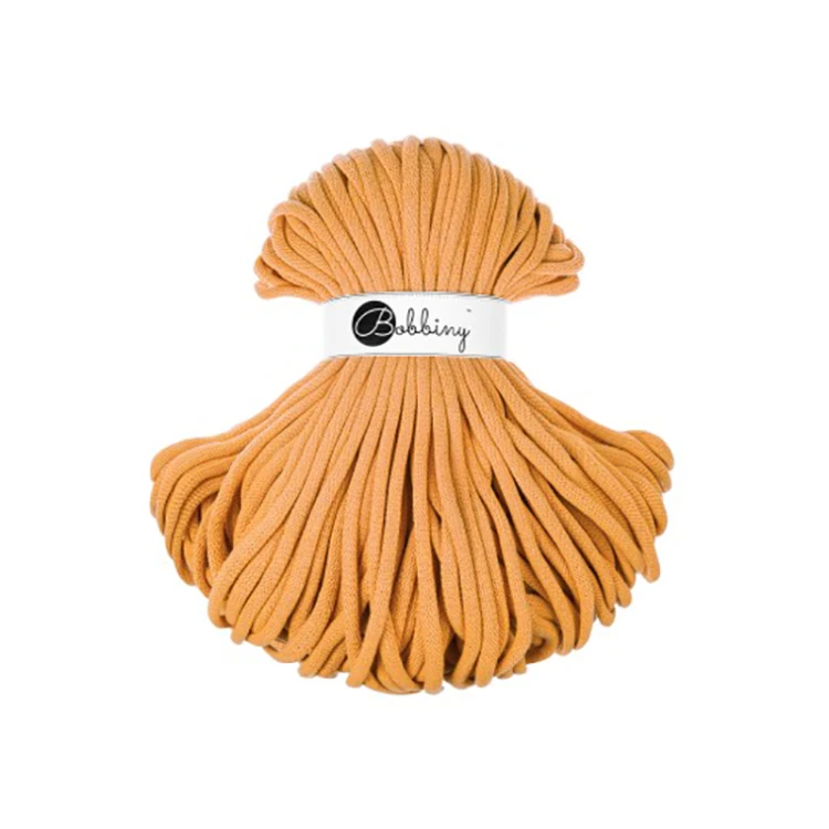 Sznurek pleciony bawełniany Bobbiny Jumbo / Pomarańczowy / Orange / 9mm / 100m