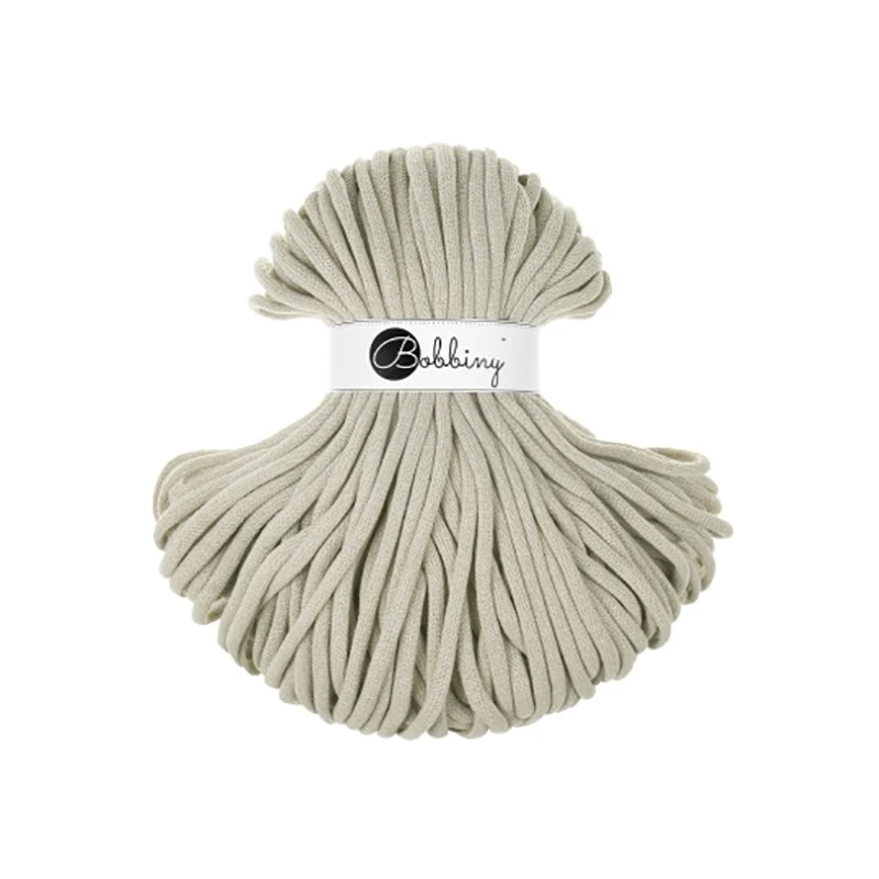 Sznurek pleciony bawełniany Bobbiny Jumbo / Jasny Oliwkowy / Pale Olive / 9mm / 100m