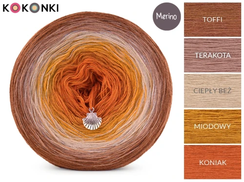 KOKONEK Merino 836 - Toffi/terakota/ciepły beż/miodowy/koniak