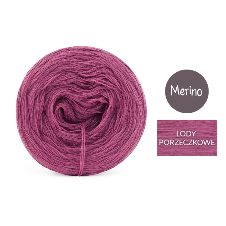 KOKONEK Mono Merino jeden kolor - lody porzeczkowe / 250m