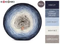 KOKONEK Merino 825 Crystal frost - Kruczy/szaroniebieski melanż/jasny błękit/jasny beż/cappuccino