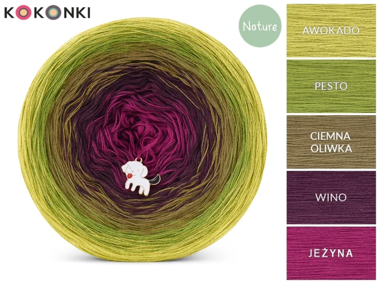 KOKONEK Nature NT079 Emily 04 - Awokado/pesto/ciemna oliwka/wino/jeżyna