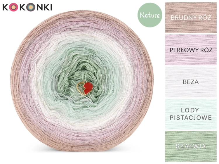 KOKONEK Nature NT081 Emily 06 - Brudny róż/perłowy róż/beza/lody pistacjowe/szałwia