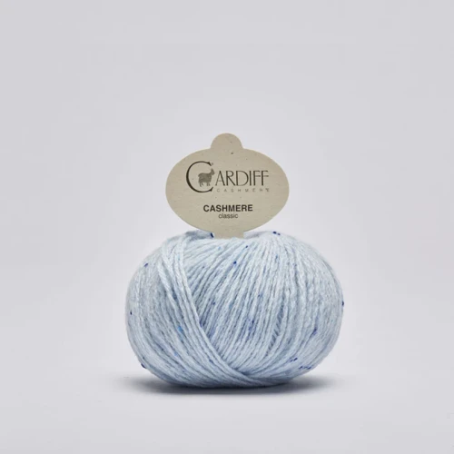 Włóczka Cardiff Cashmere Classic 302 / talko / baby blue tweed