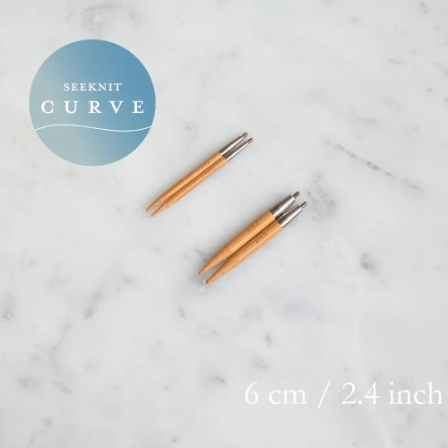 Druty wymienne Seeknit Curve 6cm - bambusowe