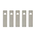 Zestaw metek nubuk premium "Serce" / szary / 60 x 15 mm / 5 szt.