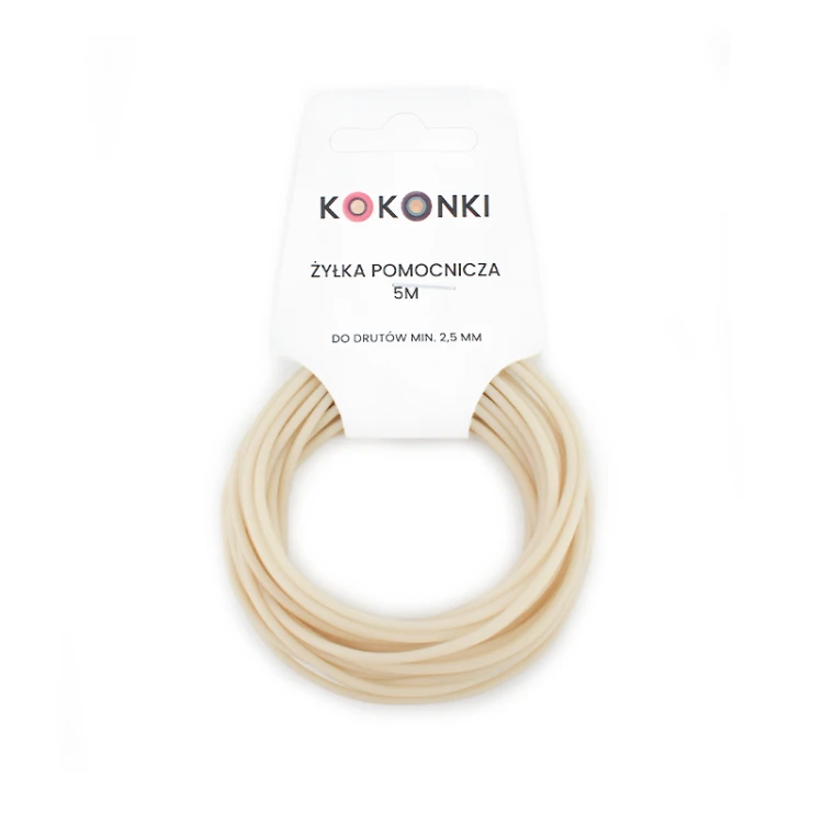 Żyłka pomocnicza KOKONKI - 5m / 2 mm / mleko owsiane