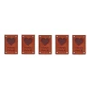 Zestaw metek nubuk premium "Handmade" serce / rdza / 20 x 30 mm / 5 szt.