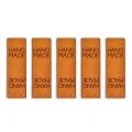Zestaw metek nubuk premium "HAND MADE" / rudy / 60 x 20 mm / 5 szt.