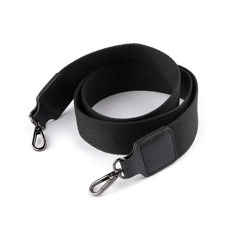Uchwyt / rączka do torby taśma z karabińczykiem 113 cm / czerń - ciemny nikiel / 1 szt / 790898