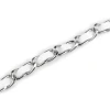 Uchwyt do torby z łańcuszkiem i karabińczykami / 112 cm / biel - nikiel / 930433