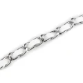 Uchwyt do torby z łańcuszkiem i karabińczykami / 112 cm / biel - nikiel / 930433