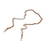 Uchwyt do torby z łańcuszkiem i karabińczykami / 112 cm / koniak - złoto / 930433