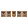 Zestaw metek altara premium "Handmade" serce / mleczna czekolada / 20 x 30 mm / 5 szt.