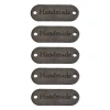 Zestaw metek nubuk premium "Handmade" / ciemny szary / 15 x 40 mm / 5 szt.