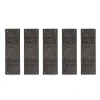 Zestaw metek nubuk premium "HAND MADE" / ciemny szary / 60 x 20 mm / 5 szt.