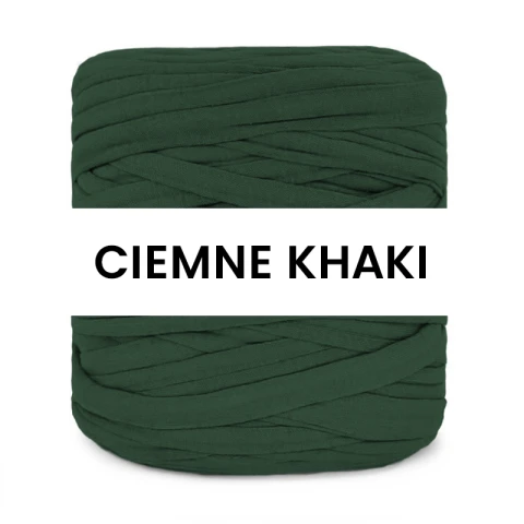 T-shirt Yarn Cotton Spaghetti / ciemne khaki